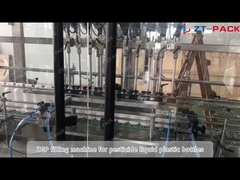 linha de enchimento líquida do pacote do adubo do SL do inseticida 100ml-5L com a máquina de enchimento da gravidade e o Tracki