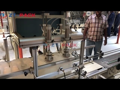 Máquina de envase de óleo comestível de tambor jerry de 5-30 kg por peso líquido com máquina de tampar e etiquetar